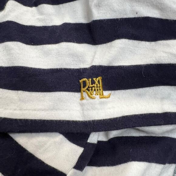 Ralph Lauren Sport Maxi Dress Paneled Skirt Navy and White Medium - Picture 4 of 6